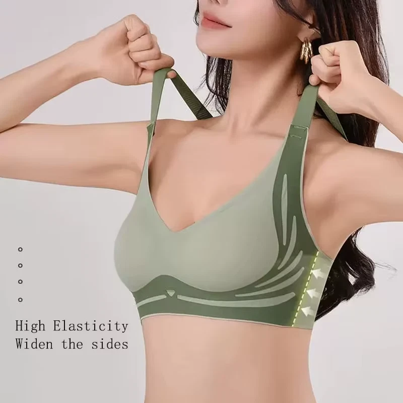 Plus Size Wireless Push-Up Bras for Women - Soft Seamless Supportive Sleepwear - Image 4 of 4