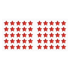 2 Sheet Star Gem Stickers 10mm, Self Adhesive Rhinestones Jewel Sticker Red