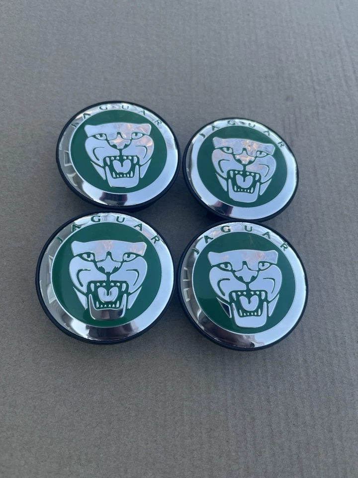 4Piece Fits for Jaguar Wheel Center Caps Green S-Type X-type XF XJ8 XEL XJL XK Foto 2 de 4