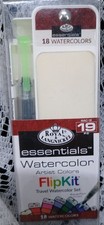 Royal Langnickel Essential Watercolor Artist Colors. Paint FlipKit 18 Colors New