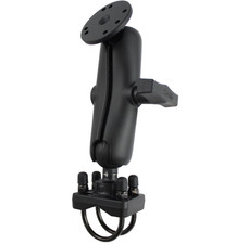 RAM-101U-235-1 RAM C Size 1.5" Ball Rail Mount w/ Double U-Bolt Base 2.5" AMPS