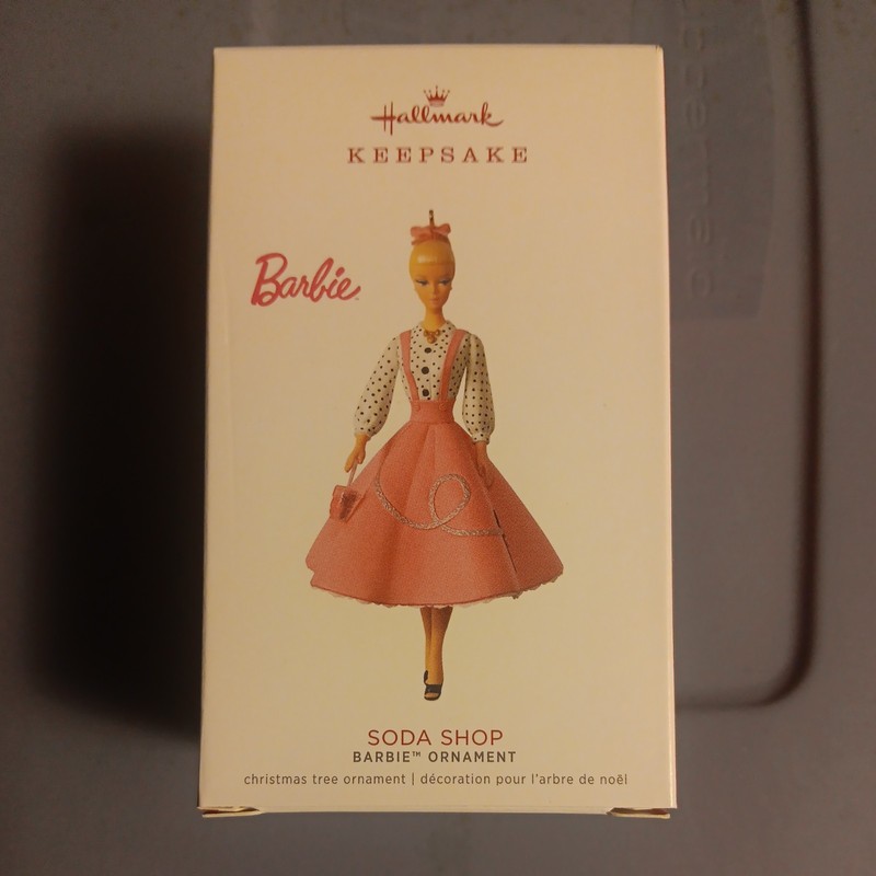 HALLMARK 2018 SODA SHOP BARBIE ORNAMENT NIB