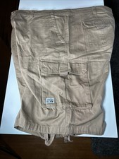 Pro Club Cargo Shorts Tan Khaki Men's Size 50, Cotton Work Casual Multi Pockets