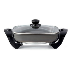 Kenmore Electric Skillet - Nonstick Frying Pan With Removable Glass Lid, Gril...