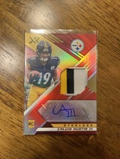 Calvin Austin III Rookie Auto Patch RPA 2022 Paninini Xr /75