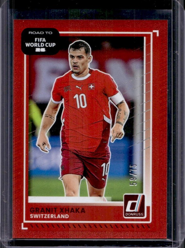 2025-26 Panini Donruss Road to FIFA World Cup 26' Granit Xhaka Red #/75