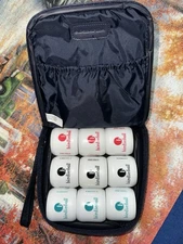 NEW 9 BirdieBall Full-Swing Limited-Flight Practice Golf Balls w/ Carrying Case