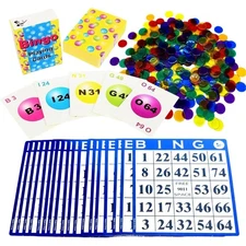 MR CHIPS Bingo Game 18 Cards and 300 Chips & Calling Cards Fun Games for Fami...