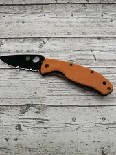 spyderco tenacious scales With Back Spacer Orange Burst