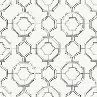 Fd26315_Happy Geometric Trellis Grau Weiß Fine Decor Tapete