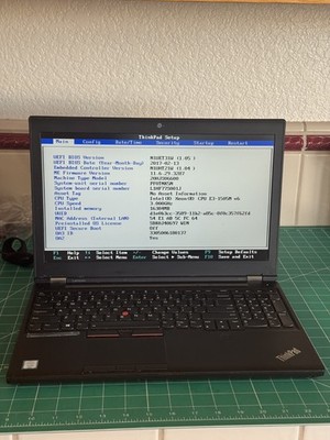 Lenovo Thinkpad P51 Xeon E3-1505M v6 3.0GHz 16GB RAM (NO SSD,AC