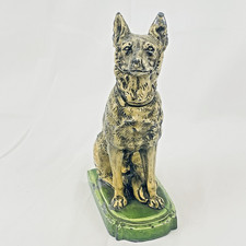 German Shepherd Dog Cast Metal Figurine 4.5" X 6.5" X 2.5"