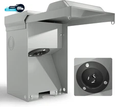 50 Amp Generator Power Inlet Box with Cord,NEMA SS2-50P Power Inlet Box