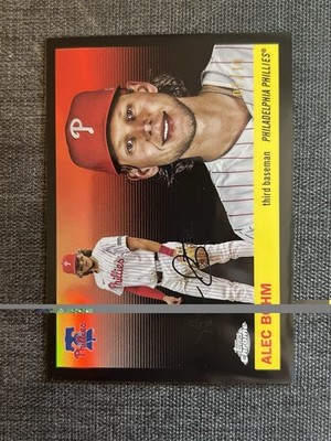2025 Topps Chrome Platinum SSP Black #7/10, Alec Bohm #189 Philadelphia Phillies