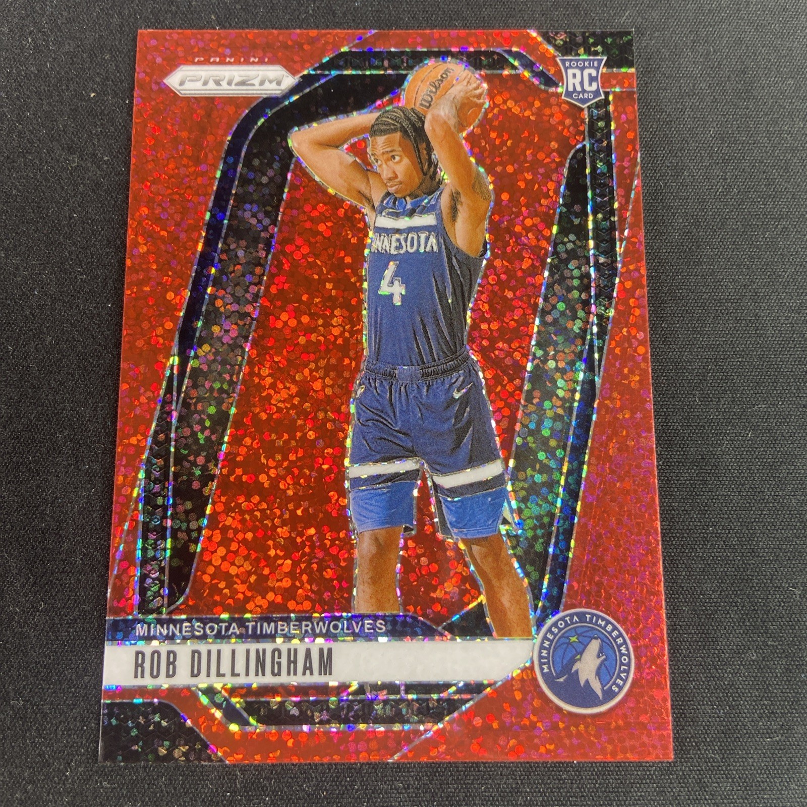 2024-25 Panini Prizm - Robert Dillingham #250 SSP  Red Sparkle Prizm (RC)