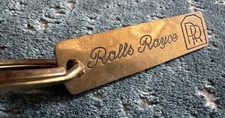 Vintage Rolls Royce Owner Solid Brass Keyring Key Fob