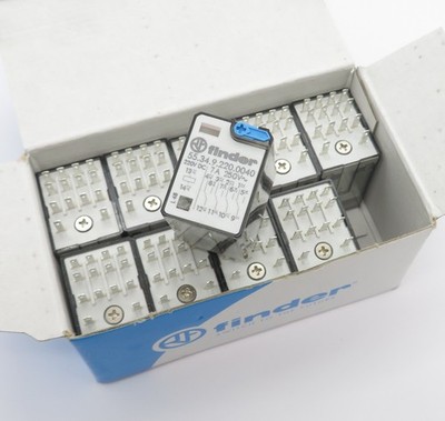 10x Miniature Industrial Relay FINDER 55.34.9.220.0040 Plug In Relay 220V DC 4W 7A