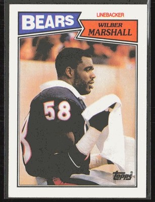1987 Topps Wilber Marshall #59 Chicago Bears