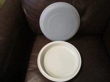 Vtg Tupperware #1766 Ultra 21 Cookware 9" Quiche Pie Dish Pan Plate w/ 1767 Lid