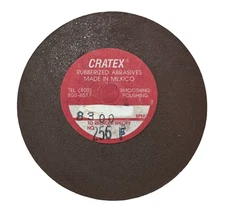 Cratex 2-1/2" x 3/8" x 1/4" Rubberized Abrasive Wheel, Fine Grade