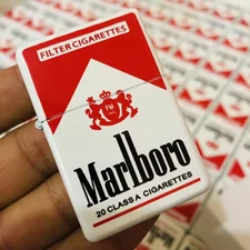 MARLBORO Metal Refillable Lighter Windproof Grinding Wheel Kerosene Lighter