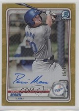 2020 Bowman Chrome Prospect Gold Refractor 35/50 Devin Mann #CPA-DMA Auto 06z2