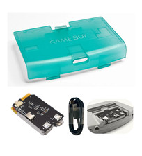 Game Boy Advance GBA USB-C Battery 1800mAh 3.7 V With Glow Teal Battery Cover