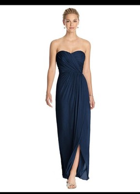 Thread TH034....Strapless Draped Chiffon Maxi Dress....Midnight...Size 4...NWT