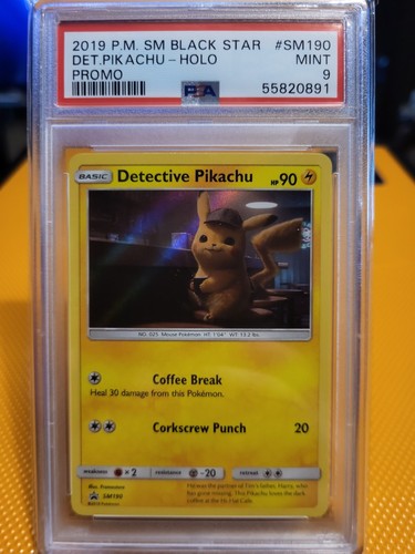 Detective Pikachu graded PSA 9 for sale on eBay