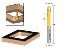 1/4" Diameter Panel Pilot Trim Router Bit - 1/4" Shank - Yonico 14174q