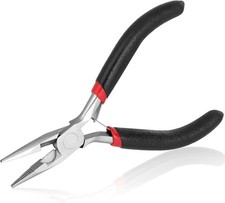 Needle Nose Jewelry Pliers Stainless Steel Long Nose Craft Tool Non-Slip Grip