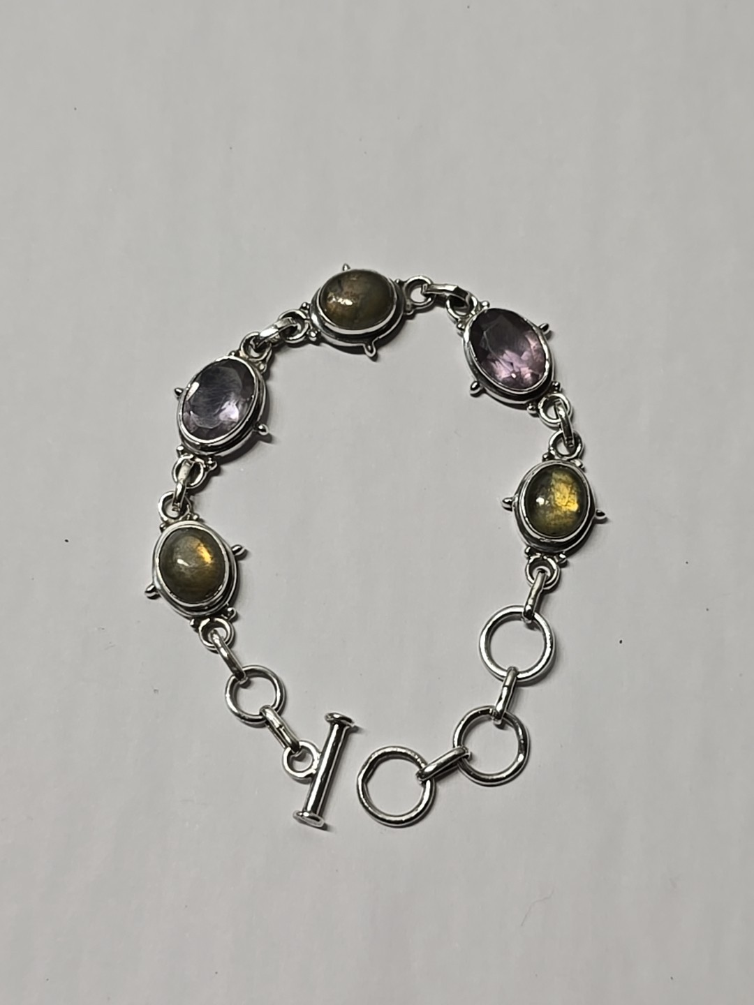 Sterling Silver Multiple Gemstone Bracelet Toogel… - image 2