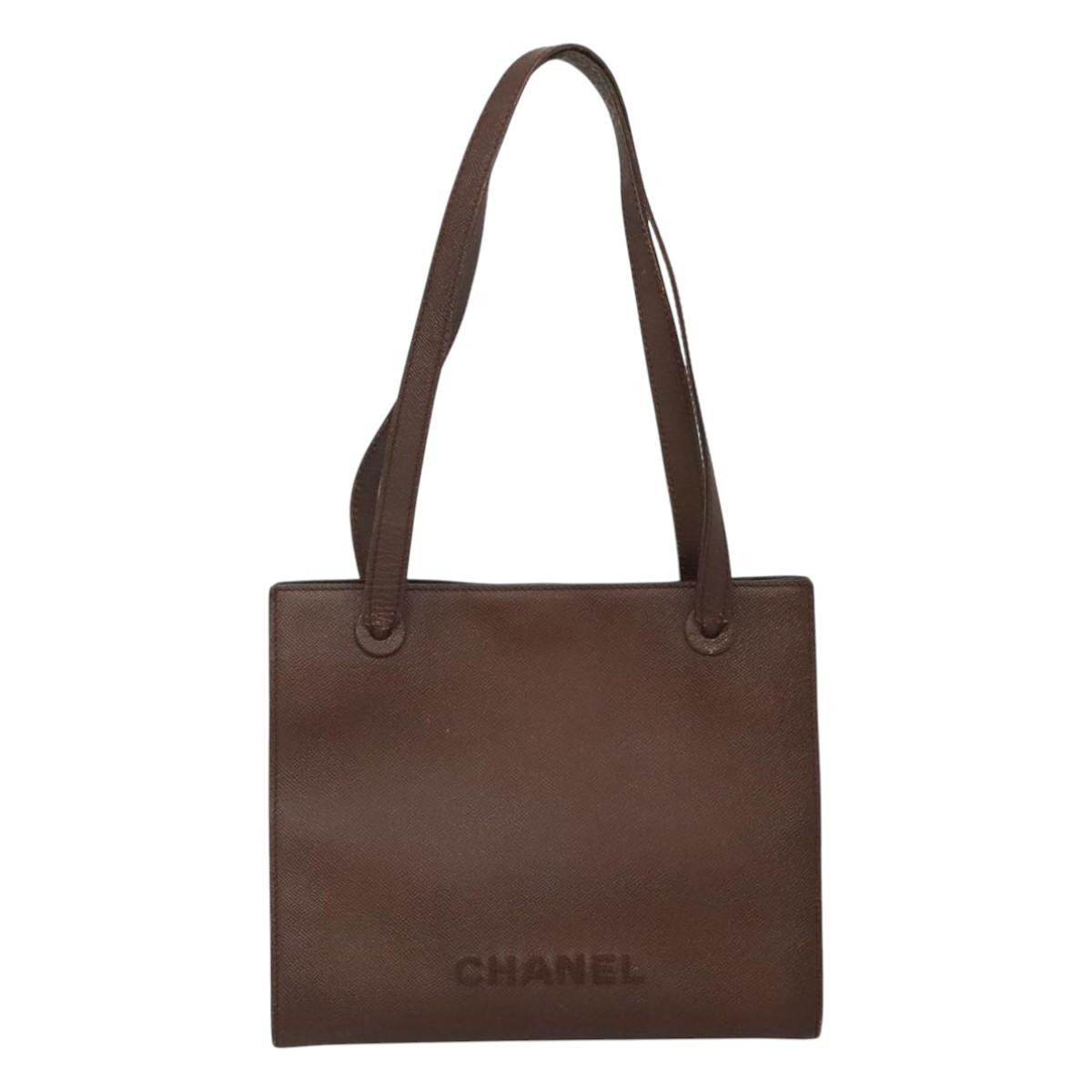 Chanel Authentic Brown Leather Tote Bag Vintage Luxury