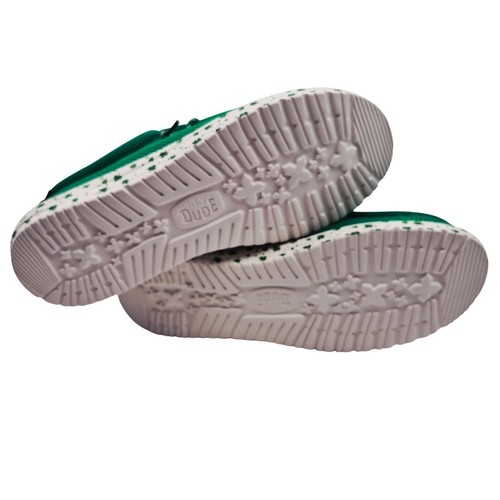 Zapatos Hey Dude Wally Trébol Día de San Patricio Para Hombre Talla 10 Verde y Blanco - Imagen 7 de 21