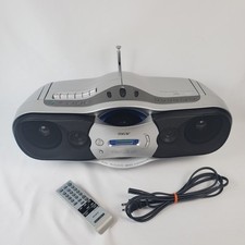 SONY CFD-F10 CD Radio Cassette Boombox Dual Acoustic MEGA Bass w/ Remote WORKING