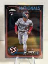 Nasim Nunez Washington Nationals 2024 Topps Chrome Base Rookie Card. rookie card picture