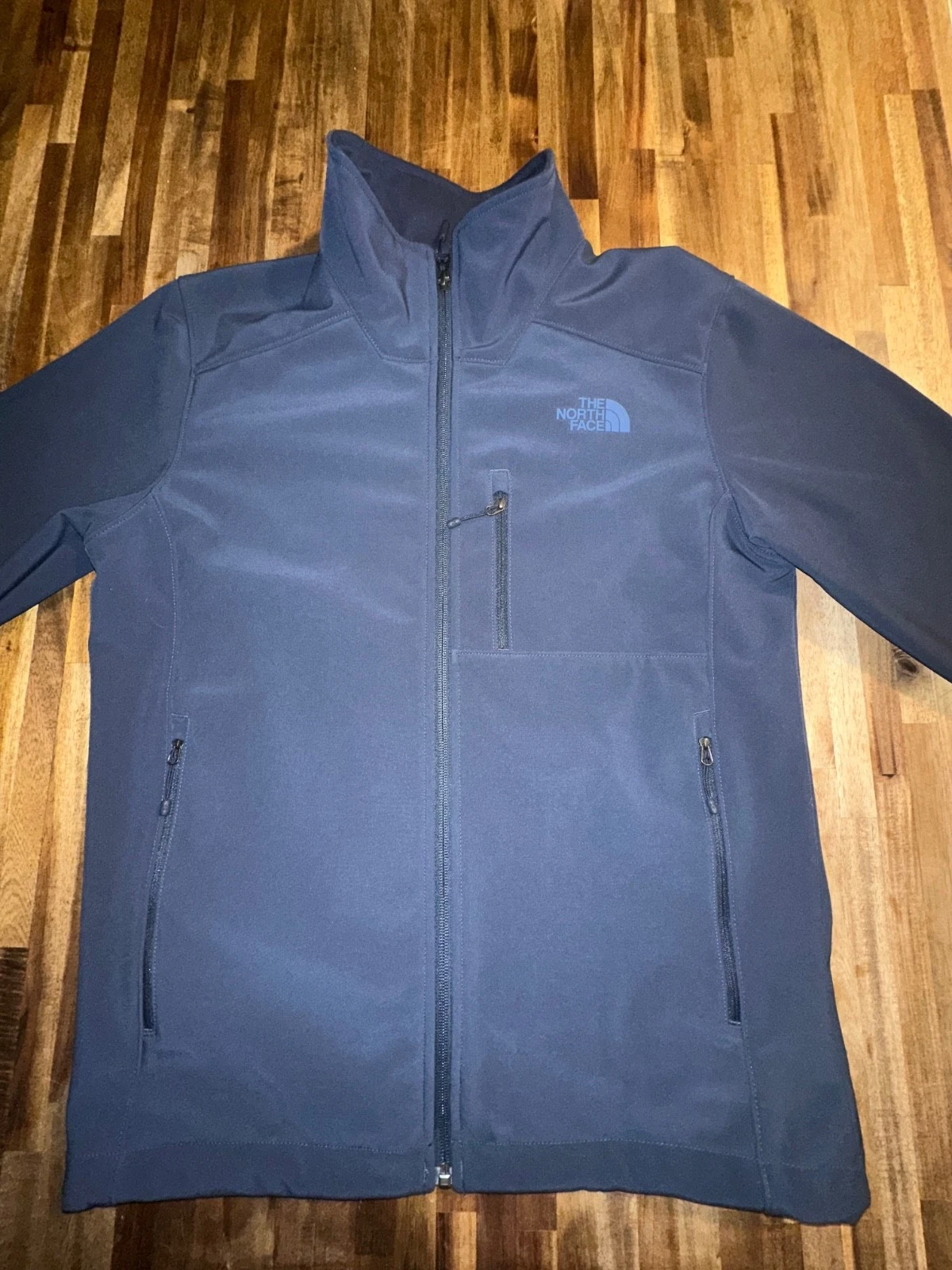 The North Face WindWall Softshell Jacket Men’s Small Blue Full Zip Wind Resistan
