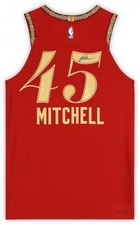 Framed Donovan Mitchell Cavaliers Signed Wine Nike 2023-24 City Swingman Jersey