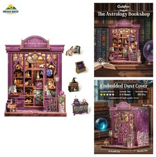 Book Nook Miniature DIY Kit 3D Wooden Puzzle Decor with LED Light