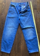Levi's Women Made  Crafted Barrel Crop Hi Rise Zip Fly Jeans Blue NWT Size 23