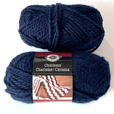 Charisma Yarn Lot Dark Blue #7 Solid Color Bulky 5 Acrylic Loops & Threads Knit