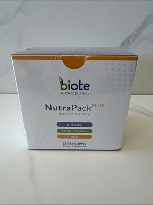 Biote Nutraceutical Nutra Pack Plus 30 Day Supply Hormone + Vitality Supplement