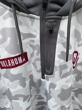 Colosseum Oklahoma Sooners Pullover Hoodie 3XL Arctic Camo OHT Pockets Military