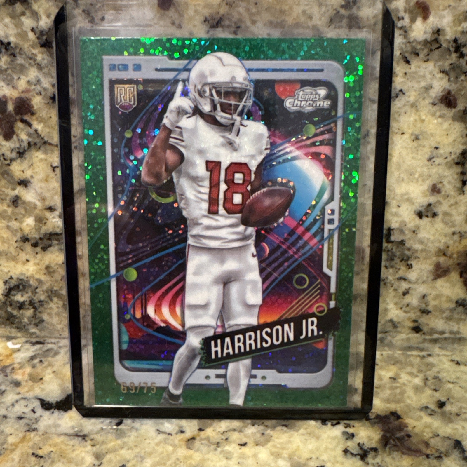 2024 Topps Chrome Cosmic Marvin Harrison Jr. 69/75 #101 - Green Space Dust RC