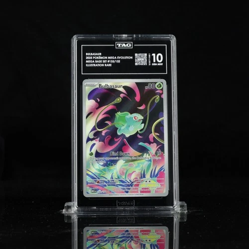 Pokémon TCG Bulbasaur 133/132 Mega evolution Illustration Rare TAG 10 Gem Mint