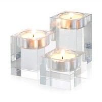 Teelichthalter Glas Kerzenhalter Set Kristallglas Deko Hochzeit Tischdeko Set