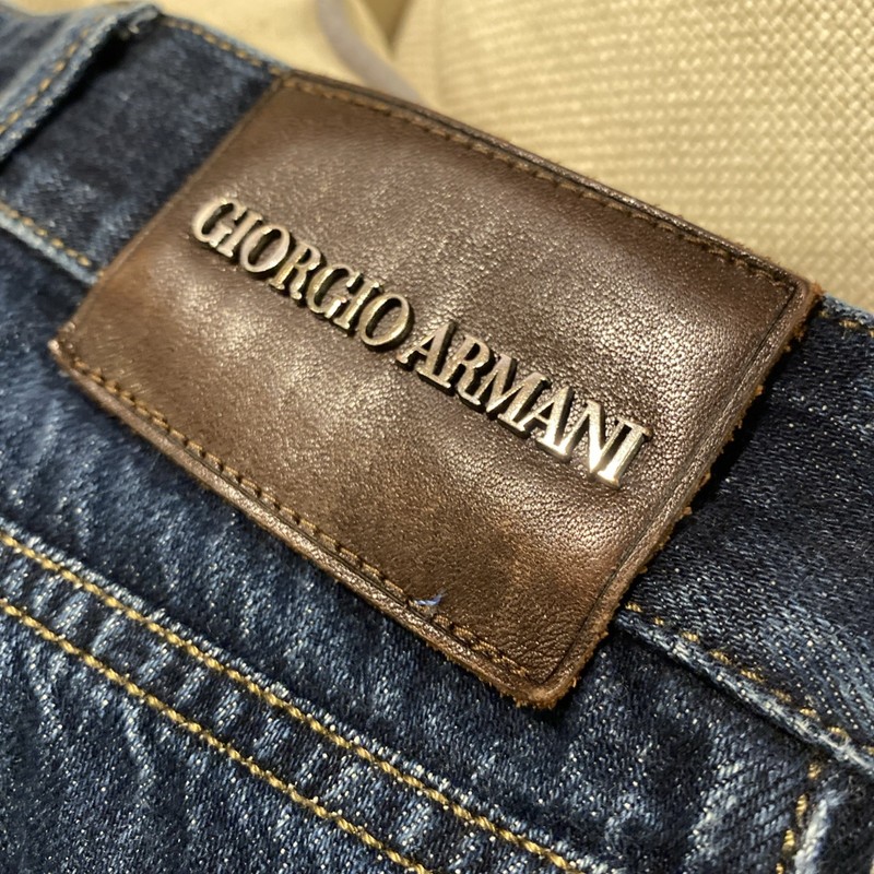 VTG Giorgio Armani Made in Italy Archive Denim Jeans Size 34 Bootcut Y2K 90s