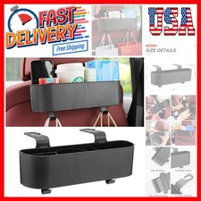 with Cup Holder, Seat Back Hanging Storage Box with Hooks, Multi-Functional D...