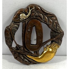 Japanese Tsuba Sword Guard Katana ornaments Antique Samurai From Japan#602
