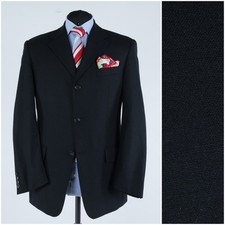 Black Blazer 42R UK Size WESTBURY Mens Wool Sport Coat Jacket